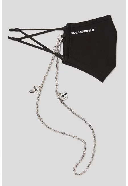 Предпазна маска за лице Ikonik и верижка - Черен