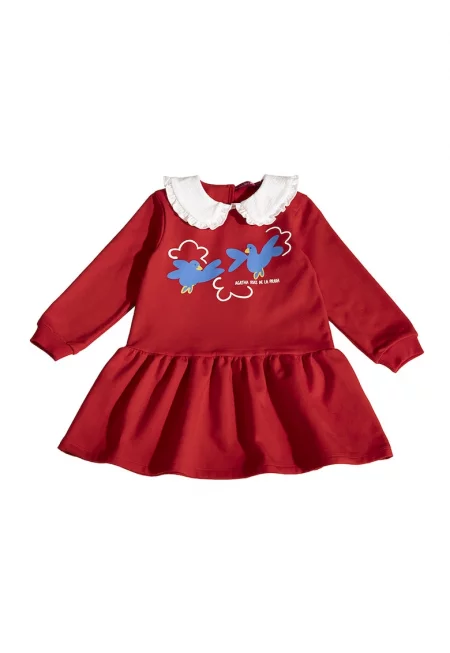 Разкроена рокля с яка Peter Pan