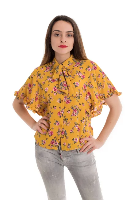 Риза Victoria с принт и панделка