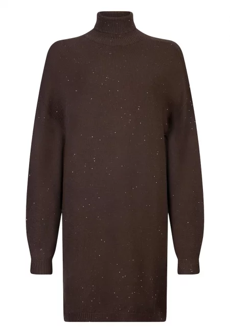 Рокля-поло с декоративни камъни