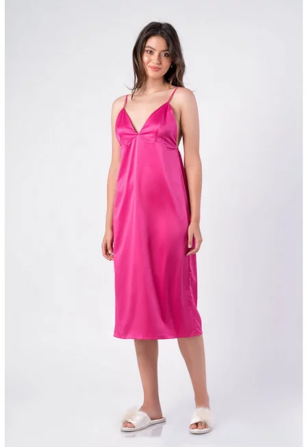 Сатинирана флорална нощница с шпиц