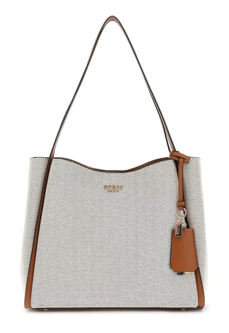 Шопинг чанта с лого - Канелено кафяво/Светлокафяв