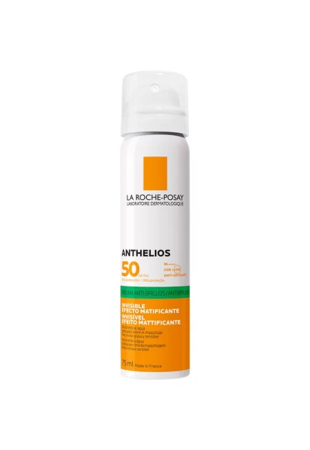 Слънцезащитен спрей за лице  Anthelios SPF 50 - Безцветен - За мазна и чувствителна кожа - 75 мл