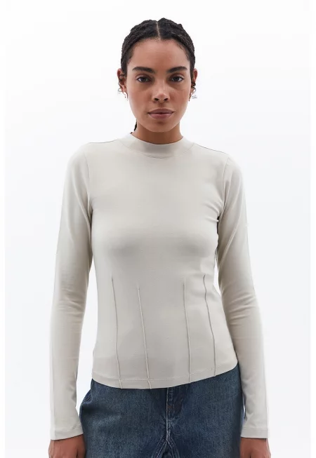 Слим блуза с памук