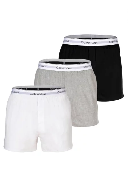 Слим боксерки Icon - 3 чифта - Бял/Черен/Сив