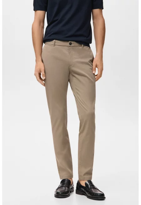 Слим панталон чино Barna - Светло кафяво