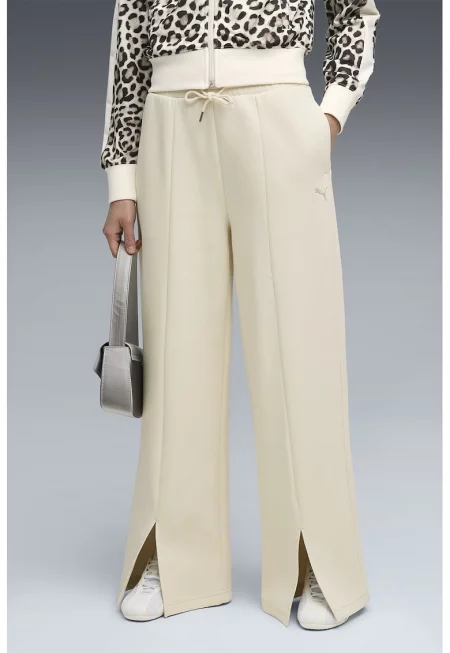 Спортен панталон ESS с цепки на маншетите - Крем