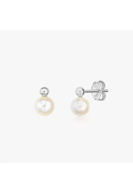 Сребърни обеци Avery - Естествена перла