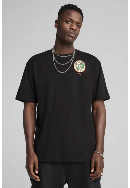 Тениска с лого на гърба - Зелен/Черен