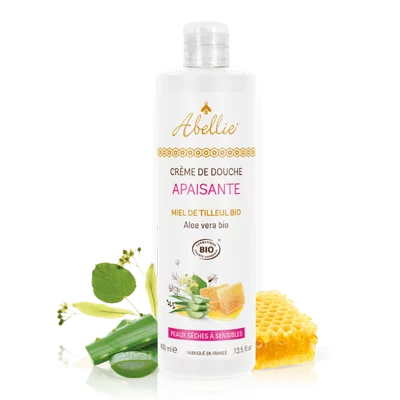 Успокояващ душ за тяло крем с мед и алое вера Organic, 400 ml