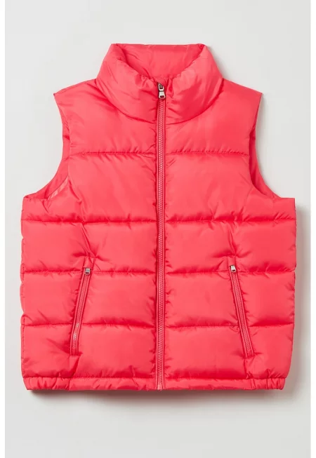 Ватиран елек с джобове с цип