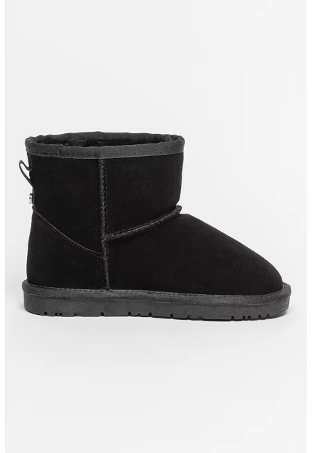 Велурени боти Coffs без закопчаване - Черен