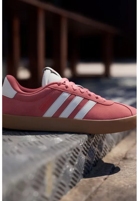 Велурени спортни обувки VL Court 3.0 - Мандарина/Бял/Карамел