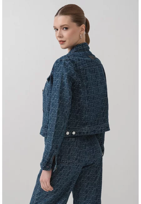 Яке от деним с джобове - Тъмносин