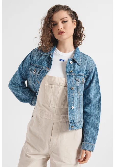 Яке от деним с лого