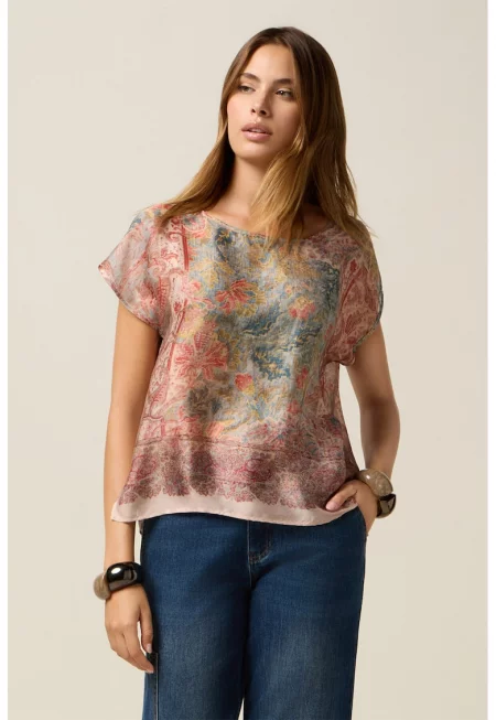 Блуза с десен