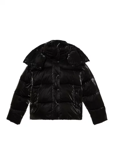 Бляскаво капитонирано зимно яке