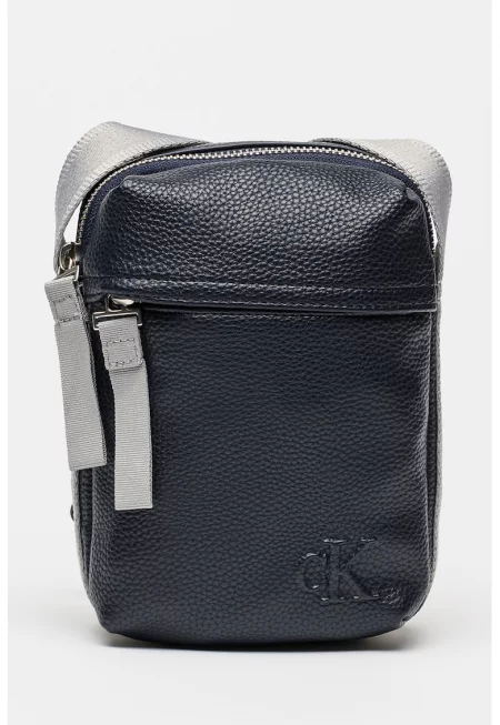 Чанта през рамо от еко кожа с текстилна презрамка