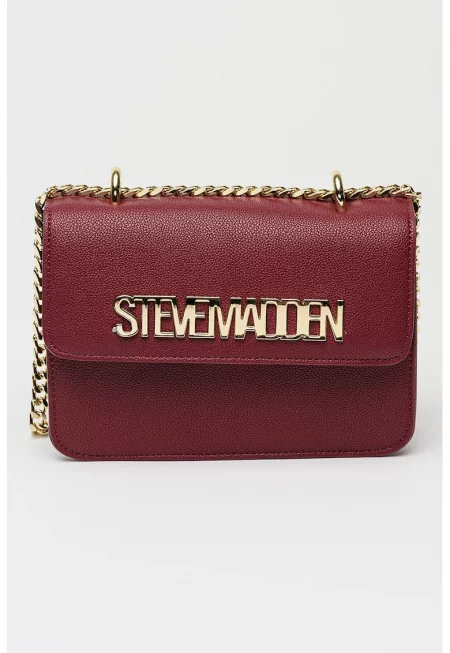 Чанта за рамо Stakes от еко кожа с метално лого