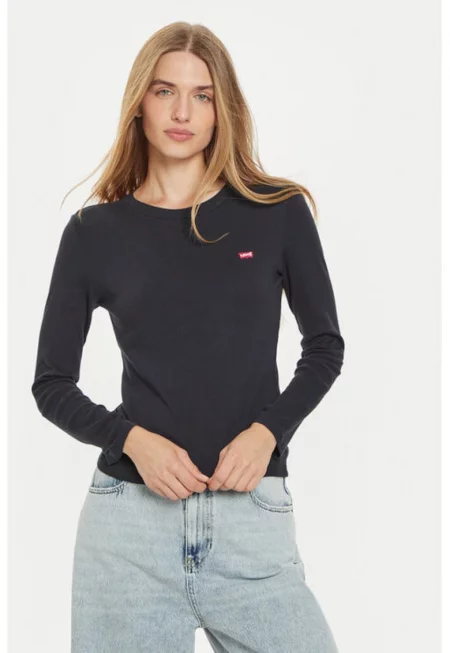 Дамска блуза -  304252891 - Памук - Черен