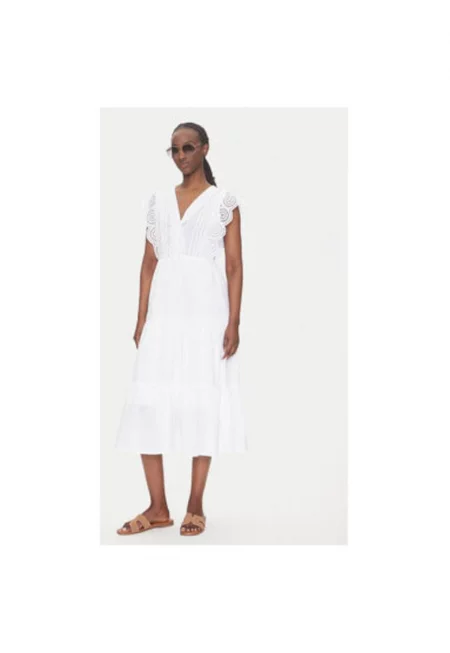 Дамска лятна рокля  15350748 - Памук - Бял