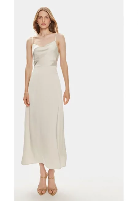 Дамска рокля -  35539 - Полиестер - Бежов