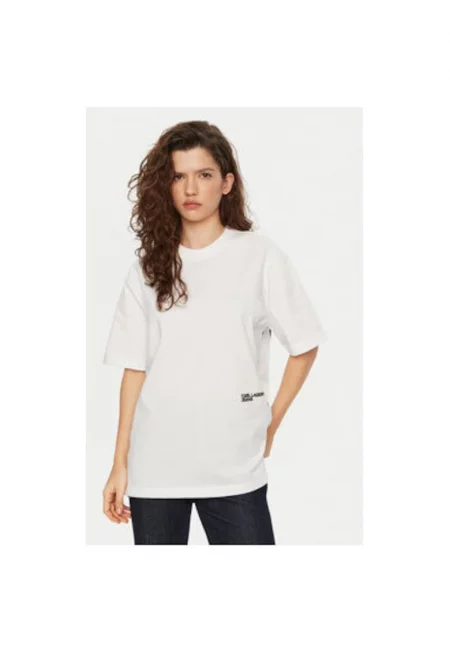 Дамска тениска -  304583063 - Органичен памук - Бяла - Бял