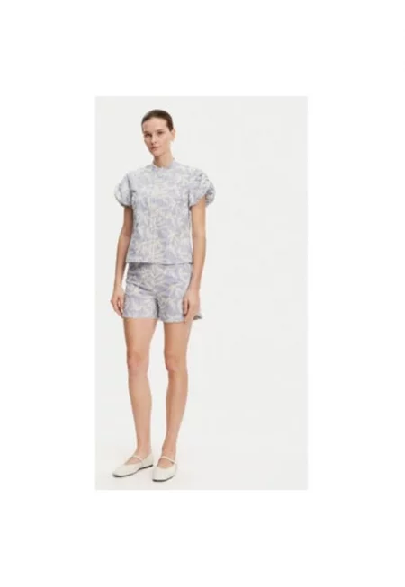 Дамски къси панталони -  304893056 - Органичен памук - Син - Син