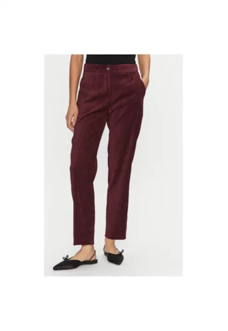 Дамски панталони  Полиестер - Червен - Бордо
