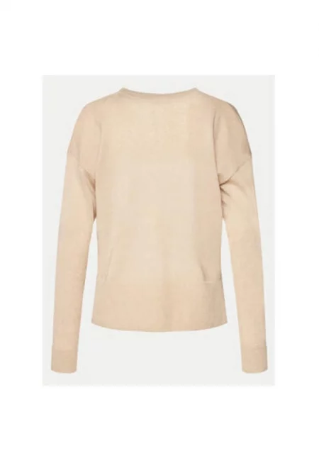 Дамски пуловер -  304144479 - Лен/Полиестер - Бежов