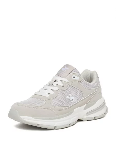 Дамски спортни обувки  AW25-3C014-1 - бял/сив - текстил
