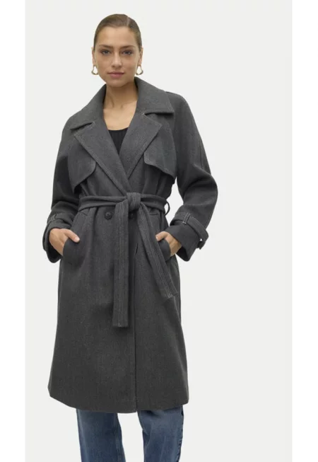 Дамско палто -  304520303 - Рециклиран полиестер/Полиестер - Сив - Сив