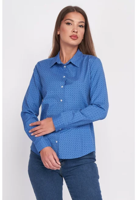 Десенирана риза с памук