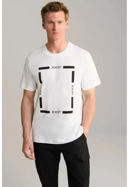 Ежедневна тениска с лого отпред - Бял