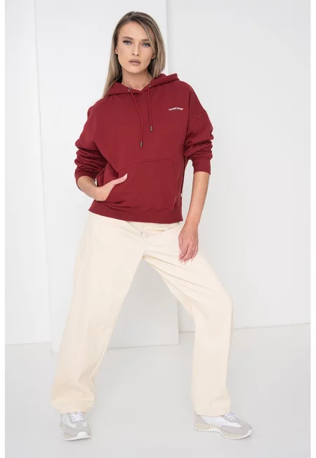 Худи с лого - Бордо