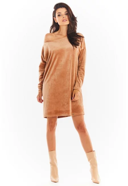 Къса рокля с дълъг ръкав - ежедневна A370