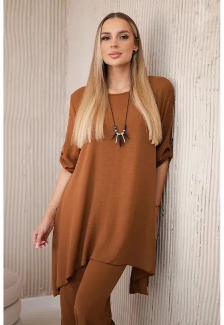 Комплект свободна блуза и панталони - Един размер