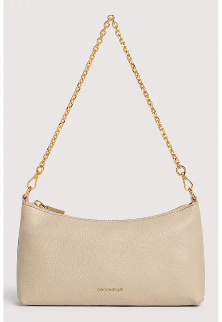 Кожена чанта през рамо Aura - Светлокафяв