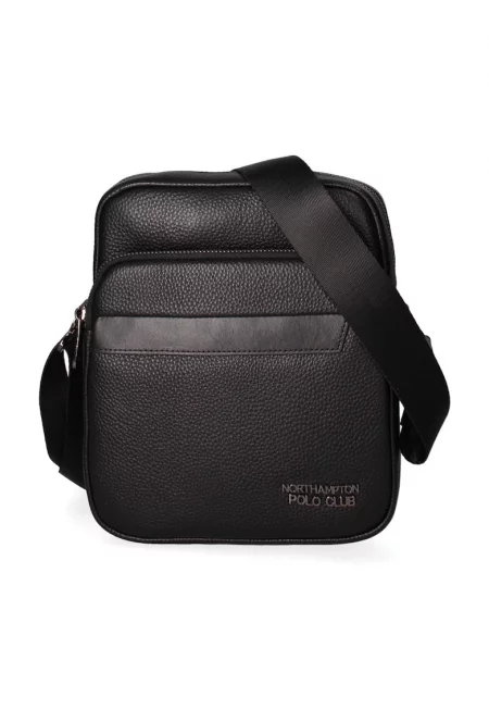 Кожена чанта през рамо - Черен