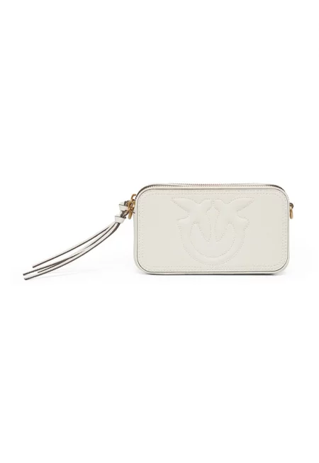 Кожена чанта за рамо с 2 отделения - Слонова кост