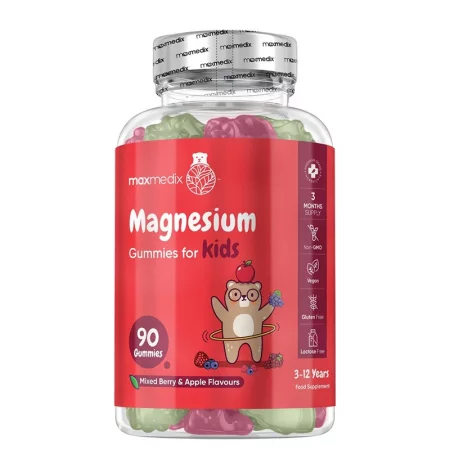 Магнезий цитрат за деца – Спокойствие и концентрация, 80 mg, 90 желирани таблетки, с вкус на горски плодове и ябълка