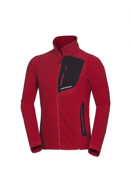 Мъжка поларна блуза меланж за трекинг Bob