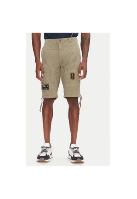 Мъжки къси панталони  251BE041CT1122 - памук - каки - Каки
