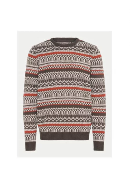 Мъжки пуловер -  304398612 - Акрил - Кафяв - Кафяв