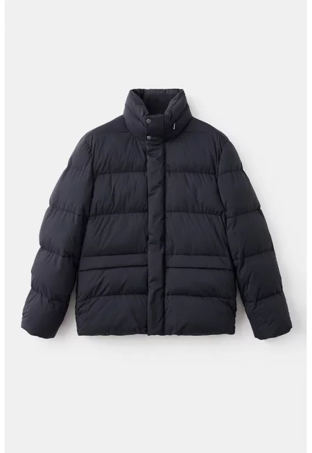 Непромокаемо зимно яке със средновисока яка - Ултрамарин синьо