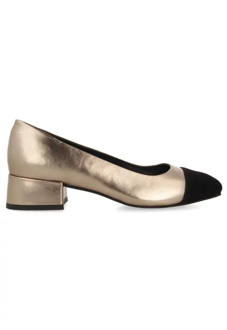 Обувки с масивен ток - Сив