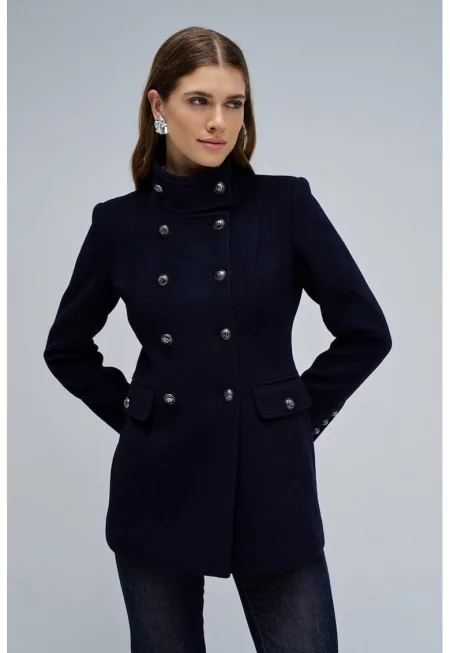 Палто с вълна - Ултрамарин синьо