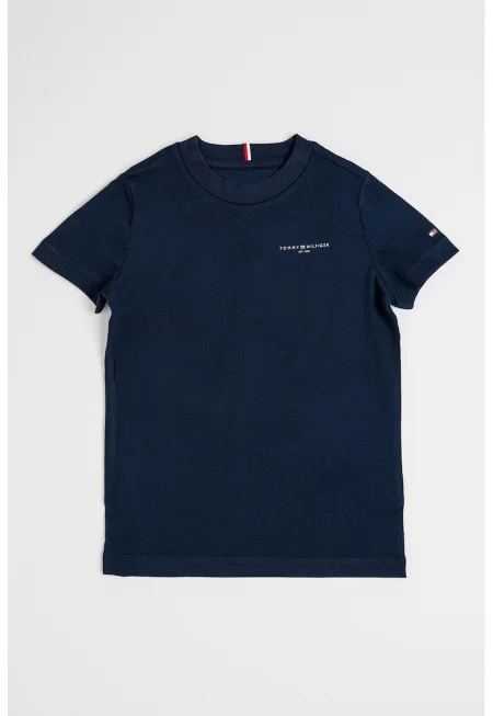 Памучна тениска с овално деколте