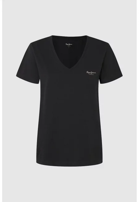 Памучна тениска с шпиц