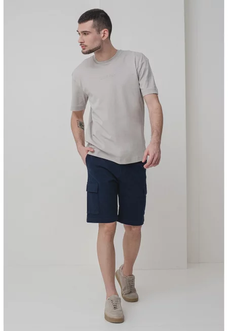 Памучна тениска - Светло кафяво